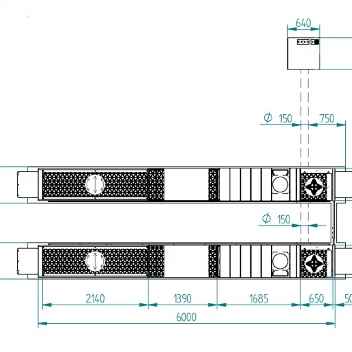 V-løfter galv. 5.5T 6m hjulst/frhj/slit.