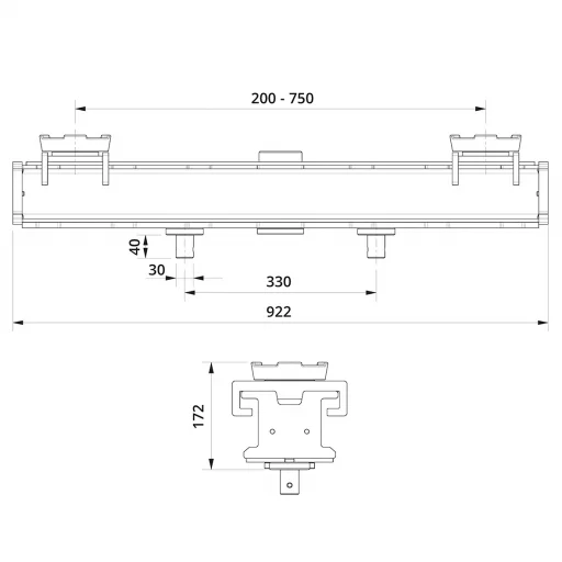 Løftetravers T4-2 20T