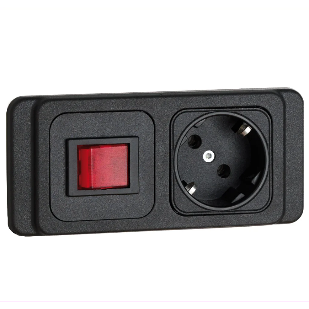Nettverkskontakt 2x2 RJ45 uten kabel