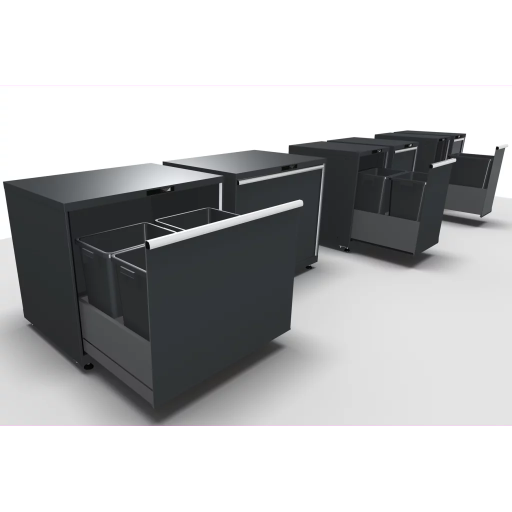 Avfallsskap 411x725x850 1x60 l