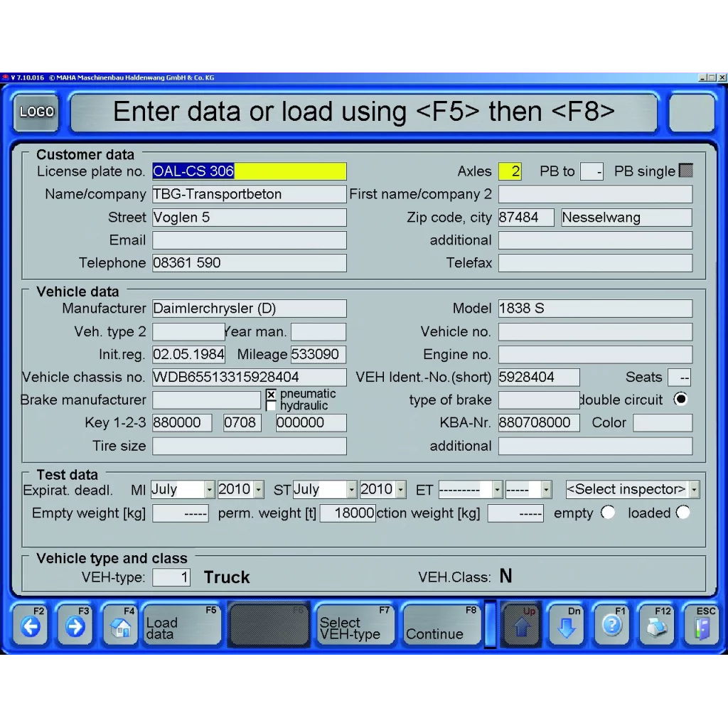 VS3 V.A.G 1850 A Eurosystem 230V uten PC
